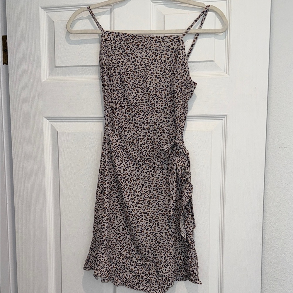 Cheetah Print Spaghetti Strap Dress